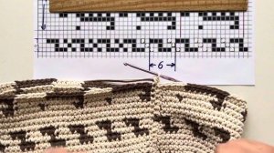 ЧАСТЬ1. Сумка-шопер крючком в стиле жаккард с бахромой