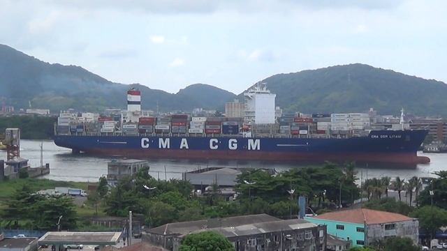Navio CMA CGM Litani em Santos 13/01/2019 смотреть онлайн