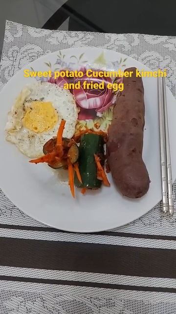 sweet potato Cucumber kimchi and fried egg смотреть онлайн