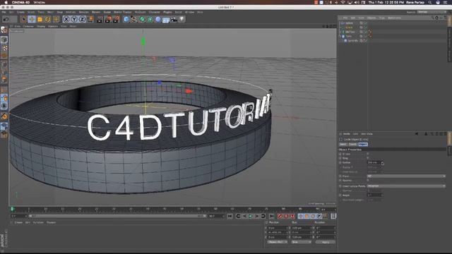 Using Spline With Text in Cinema 4D Tutorial смотреть онлайн
