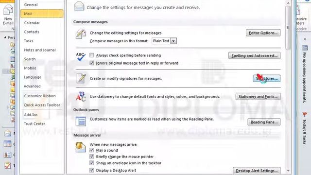 Enable automatic insertion of signature sig1 to all new email messages. The signature should be... смотреть онлайн
