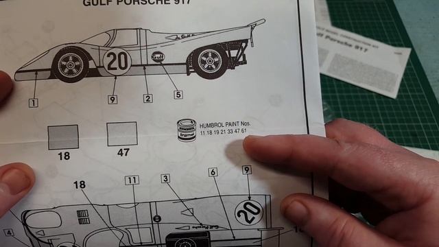 Airfix Porsche 917 model kit 1/32 🔵 - scale 🟠 - review ⚫ - Unboxing 1998🏁 смотреть онлайн