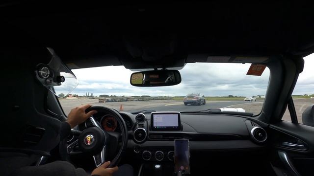 Chasing Down AMGs Through Traffic! | Blyton Park | Abarth 124 Spider