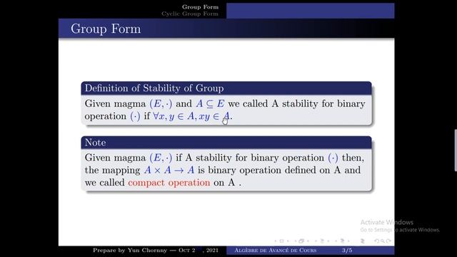 First Video: Talk About Group Form (Advanced Algebra)