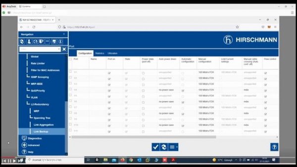 How to configure Network Settings for Hirschmann Ethernet Switches - RSP20