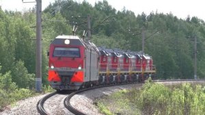 2ЭС10-063 с новыми тепловозами ТЭМ18ДМ-1694, ТЭМ18ДМ-1693, ТЭМ18ДМ-1695, ТЭМ18ДМ-1697, ТЭМ18ДМ-1696