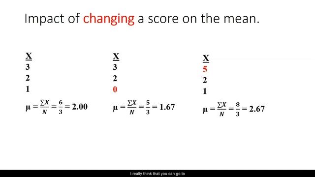 Chapter 3 Part 2 Changing The Score And The Mean