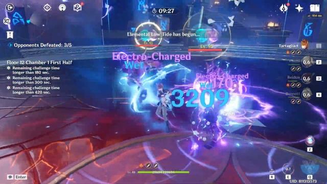 C0 Childe Fireworks Comp - Floor 12 Spiral Abyss смотреть онлайн