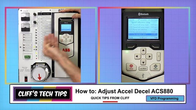 How to Adjust Accel Decel Time ABB VFD ACS880 580 and 380 Learn Drives FAST смотреть онлайн