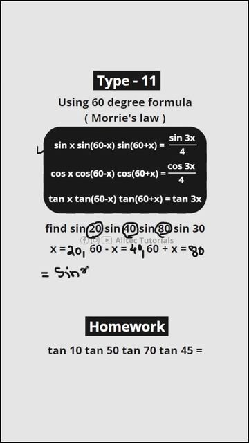 Trigonometry - 60 Degree Rule In 10 Seconds ?? #shorts #youtubeshorts #trending