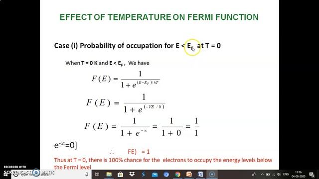 Fermi function, Effect of temperature on Fermi function смотреть онлайн
