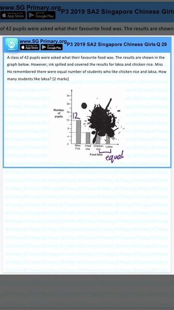 Primary 3 Math 2019 SCGS SA2 Q29 смотреть онлайн