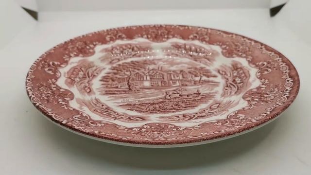 Grindley Old Country Inns The Lambert Arms Red and White China Dinner Plate смотреть онлайн
