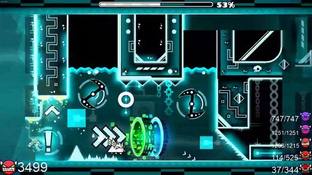 (3500 Demons) Nerves - Alex1304 [10* Hard Demon] (Geometry Dash) смотреть онлайн