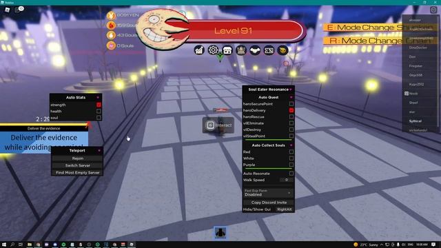 [NEW] Soul Eater Resonance Script / Hack | Auto Farm | Auto Quests | *PASTEBIN 2022*