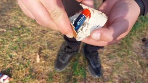 Как развести огонь батарейкой. #выживание