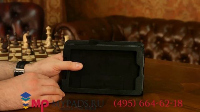 Чехол-обложка для Acer Tab 7 A1-713/A1-713HD черный кожаный