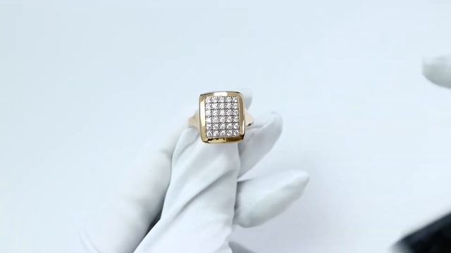 Золотое кольцо Красносельский ювелир с фианитом РКд3855 смотреть онлайн