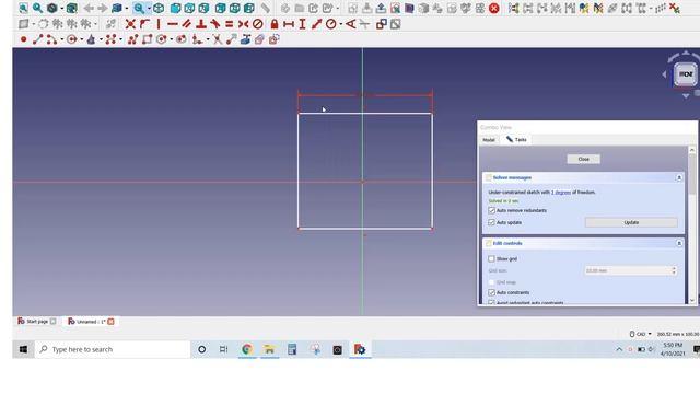 Create a 3D model of a cube in FreeCAD смотреть онлайн