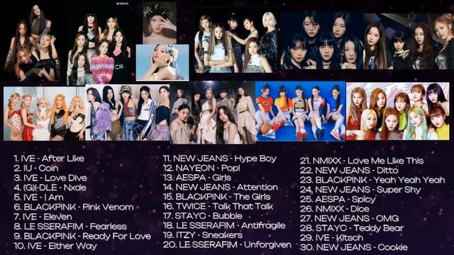 K-pop Favorites Mixed Playlist (IVE, BLACKPINK, LESSERAFIM, NEWJEANS, AESPA, TWICE, STAYC Etc.)