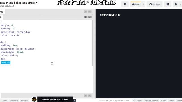 NEON EFFECT, Social media icons links with neon effect using css only смотреть онлайн