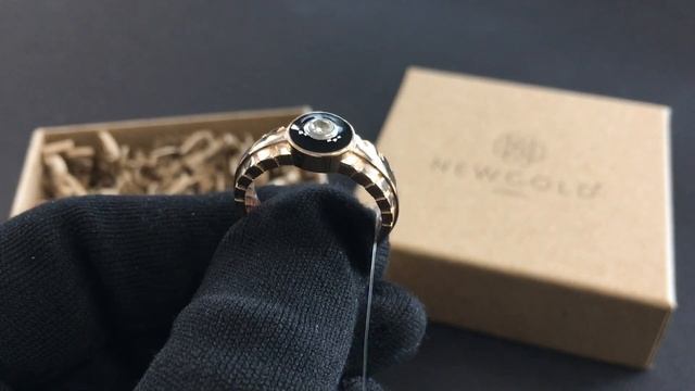!Печатка 097377 из красного золота 585 пробы с фианитом смотреть онлайн