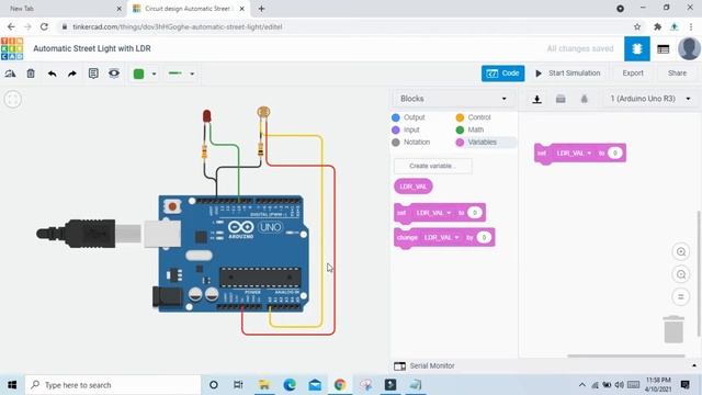 #26 Automatic Street Light With LDR at Tinkercad in English || Block Coding смотреть онлайн