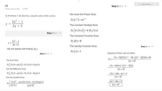 Find Dxy of y = (2x^2-1)/(3x+5) смотреть онлайн