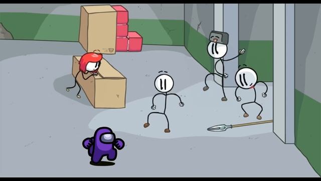 Henry Stickmin Distraction Dance (With Among Us Characters) смотреть онлайн