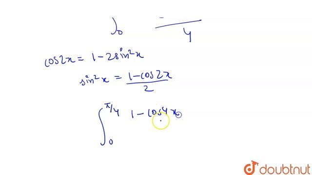 `int_(0)^(pi//4)(cos^(2)x-cos^(4)x)dx` смотреть онлайн