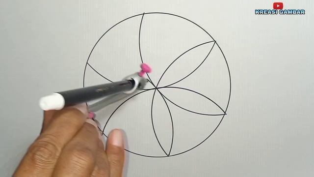 Langsung Jadi Bunga || Menggambar Bunga Menggunakan Jangka || Menggambar Bunga Melati смотреть онлайн