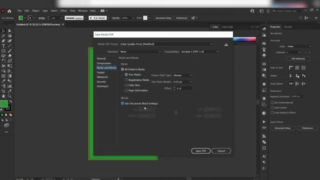 Cómo crear sangrías y márgenes de impresión en Illustrator смотреть онлайн