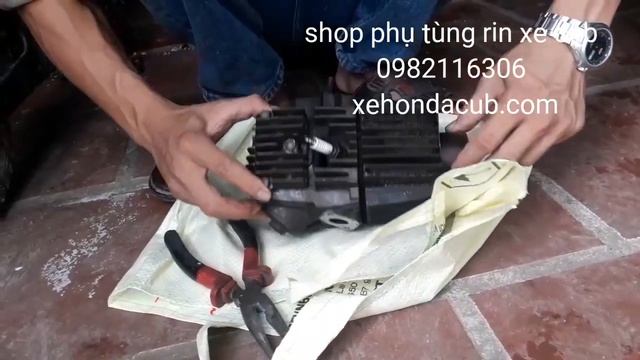 4trieu5 - Full Bộ đầu Lòng Pittong Bạc Standa 70cc, 90cc, Cos 0, Phụ Tùng Rin Xe Hondacub 81 86
