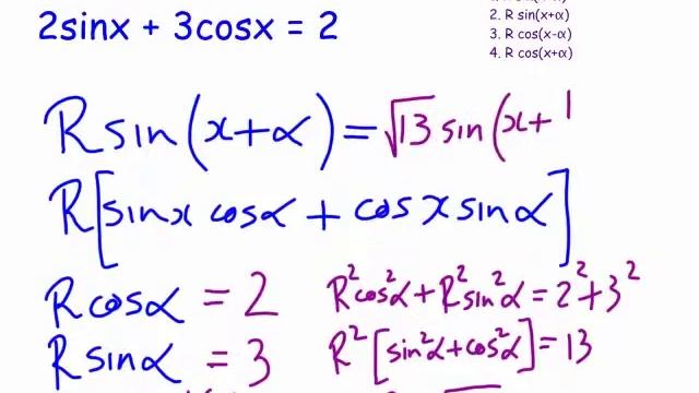 Solving Trigonometric Equations : Auxilliary Angle Method смотреть онлайн