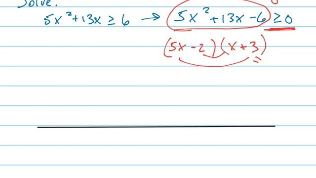 Solve x^2+13x ≥ 6 смотреть онлайн