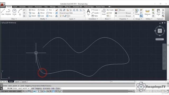 AutoCAD Basics - Beginners Easy Command Tutorial - SPLINE command | #Shorts Video | #AutoCAD Short смотреть онлайн