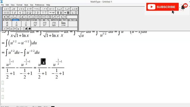 Integration by substitution: Integral of ln(x)/(x*sqrt(1 + ln(x)) dx смотреть онлайн