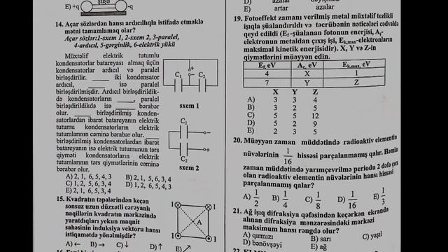 Abituriyent jurnalı 2021 Fizika test nümunələri 1və4cü qruplar üçün смотреть онлайн