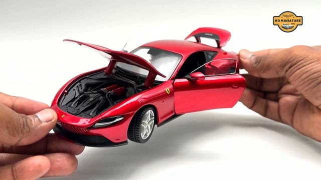 Unboxing Ferrari Roma Red Licensed Scale Model Car смотреть онлайн
