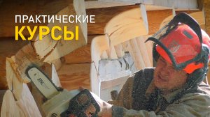 Практические курсы по работе топором и пилой.