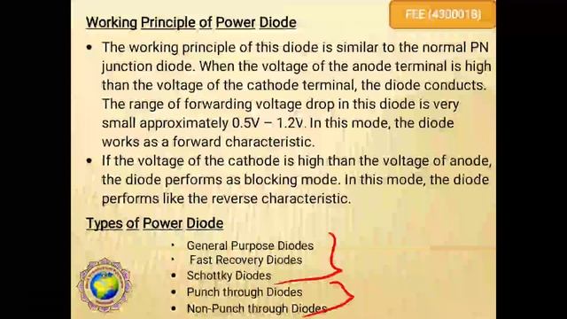FEE (Power Diode & Varactor Diode)