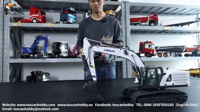 Unbox HUINA K961-100 Hydraulic Excavator. Light, Manual Quick Release.#Hydraulic #construction#mode