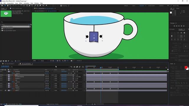 Tea Cup Animation Tutorial | After Effects Tutorial | the digital design shop смотреть онлайн