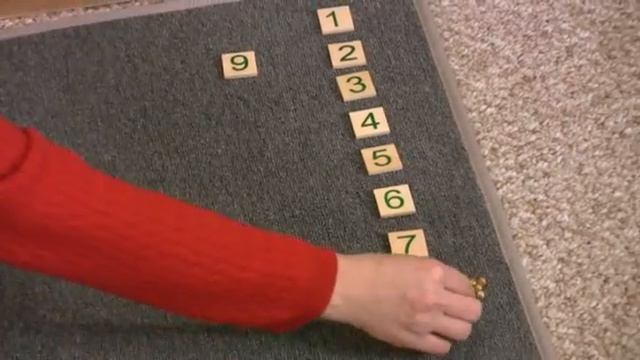 Montessori Math Lesson - 9 Layout