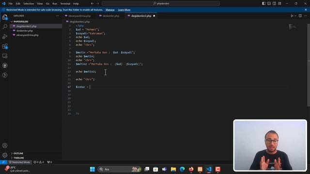 PHP DERSLERİ | PHP DEĞİŞKEN OLUŞTURMA YÖNTEMLERİ смотреть онлайн
