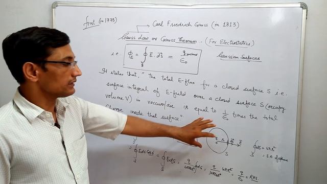 Gauss'Law For Electrostatics|Electricflux|for Gaussian Surface|CALCULATE NO.OF E-LINES OF FORCE||