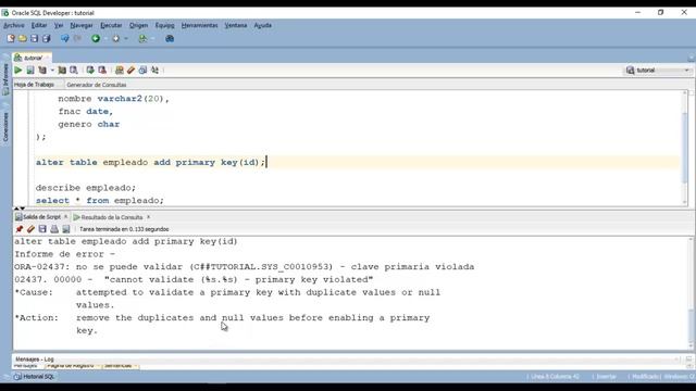 Diseño de Base de datos 01 Como crear tablas por comandos SQL en Oracle смотреть онлайн