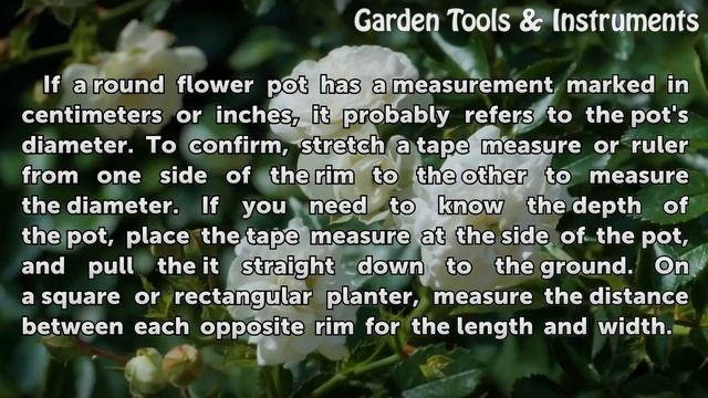 How To Measure The Dimensions & Sizes Of Flower Pots