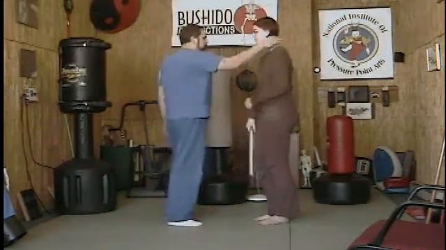 Stick technique with Master Moran's student. смотреть онлайн