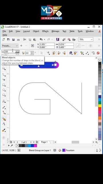3D Blend Text Effect in CorelDraw Tutorial #shorts #coreldraw #mdfcreative #logodesign смотреть онлайн